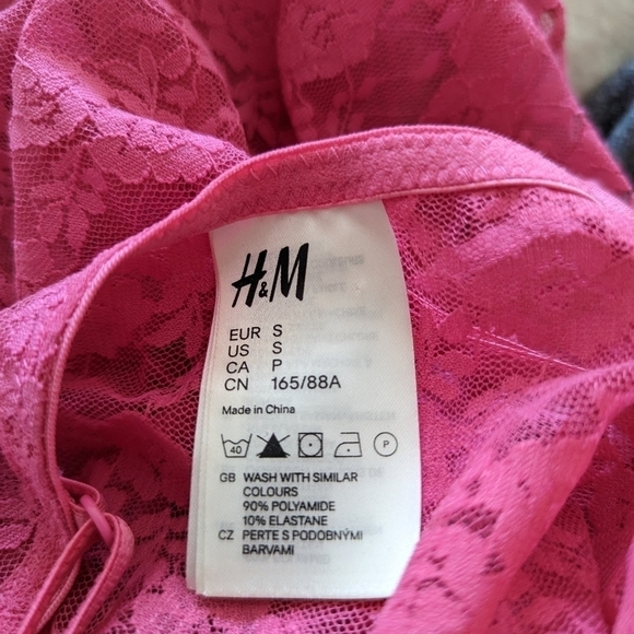 H&M pink sheer lace lingerie small - Picture 5 of 6